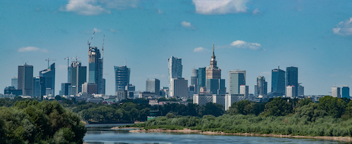 The panorama of Warsaw